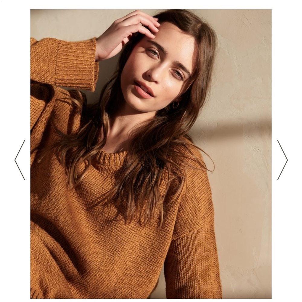 jenni Kayne Cotton Linen Boyfriend Sweater